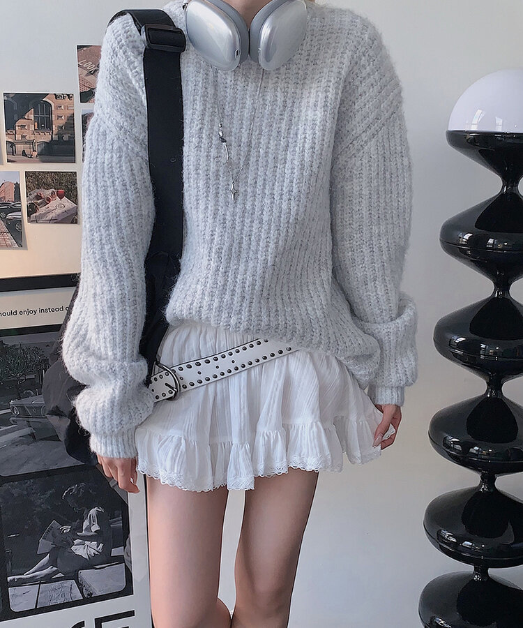 ユニークポイントレザーベルト WHITE