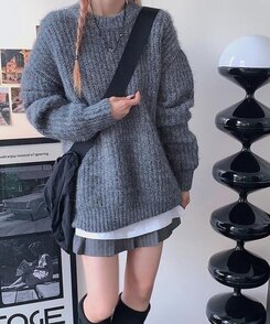 レイヤードデザイン スカート 黒とストライプ ストライプレイヤードスカート｜ミニスカート｜韓国ファッション