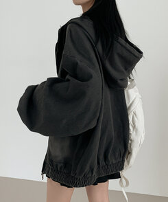 オーバーフィットデニムジャンパー CHARCOAL