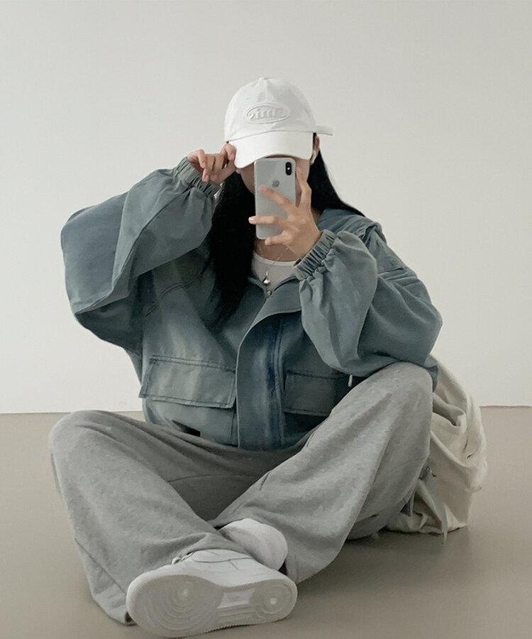 オーバーフィットデニムジャンパー BLUE