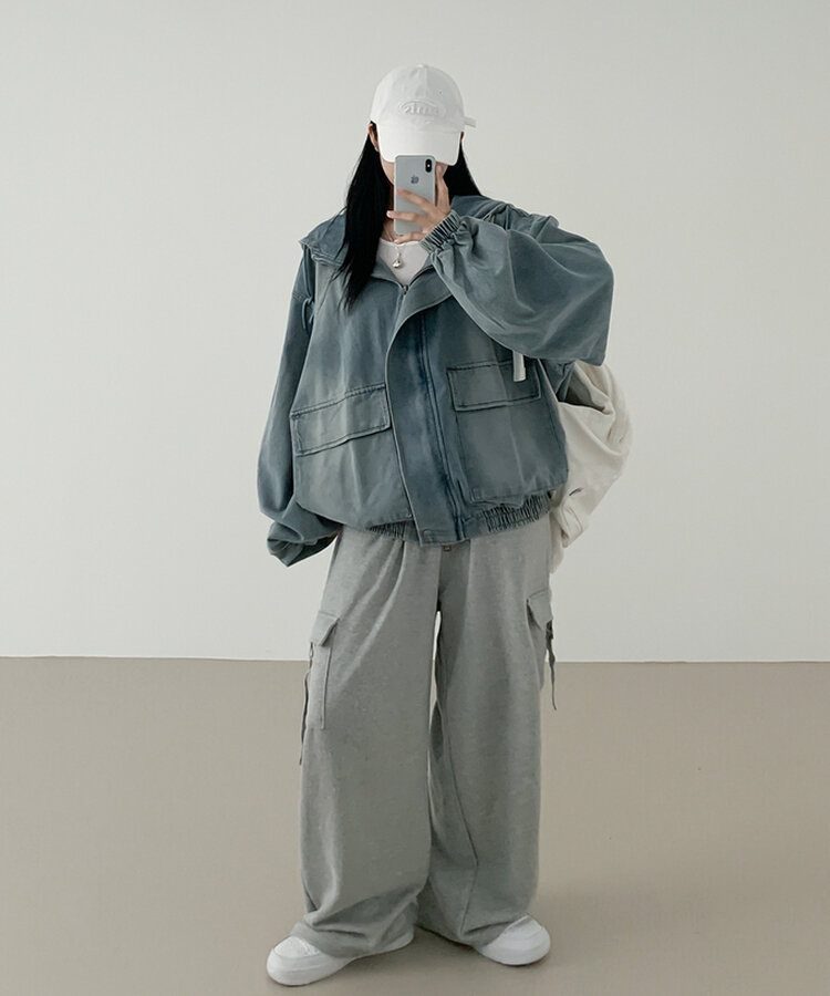 オーバーフィットデニムジャンパー BLUE