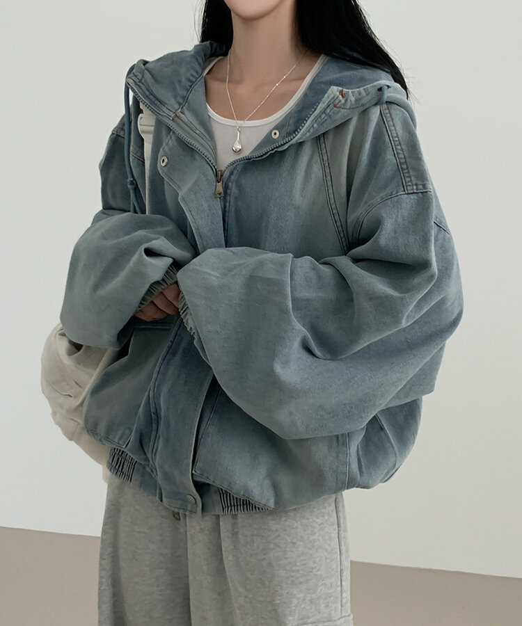 オーバーフィットデニムジャンパー BLUE