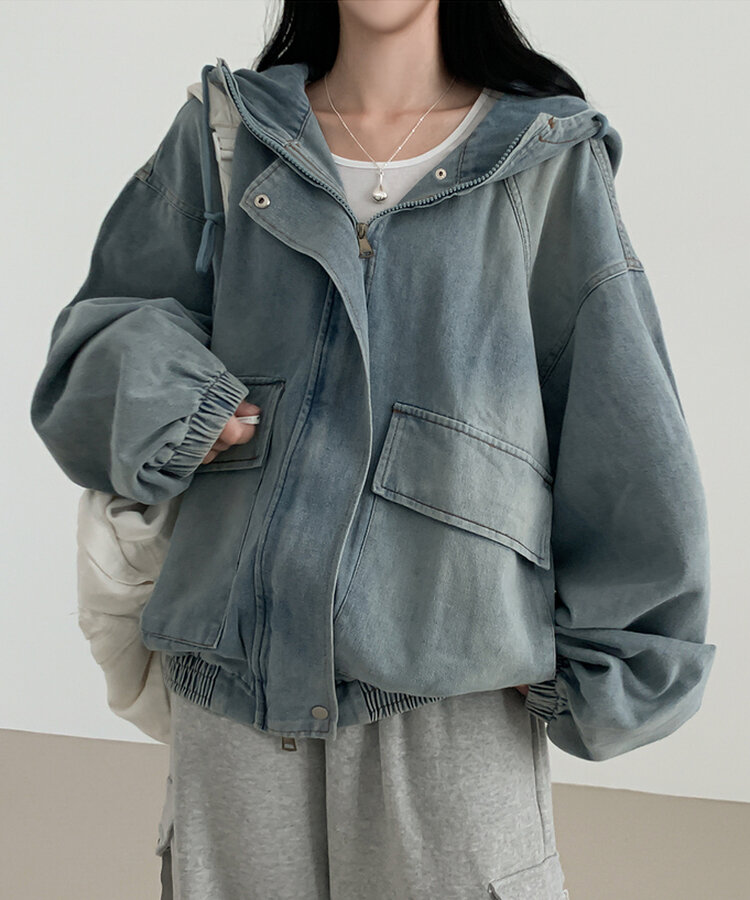 オーバーフィットデニムジャンパー BLUE