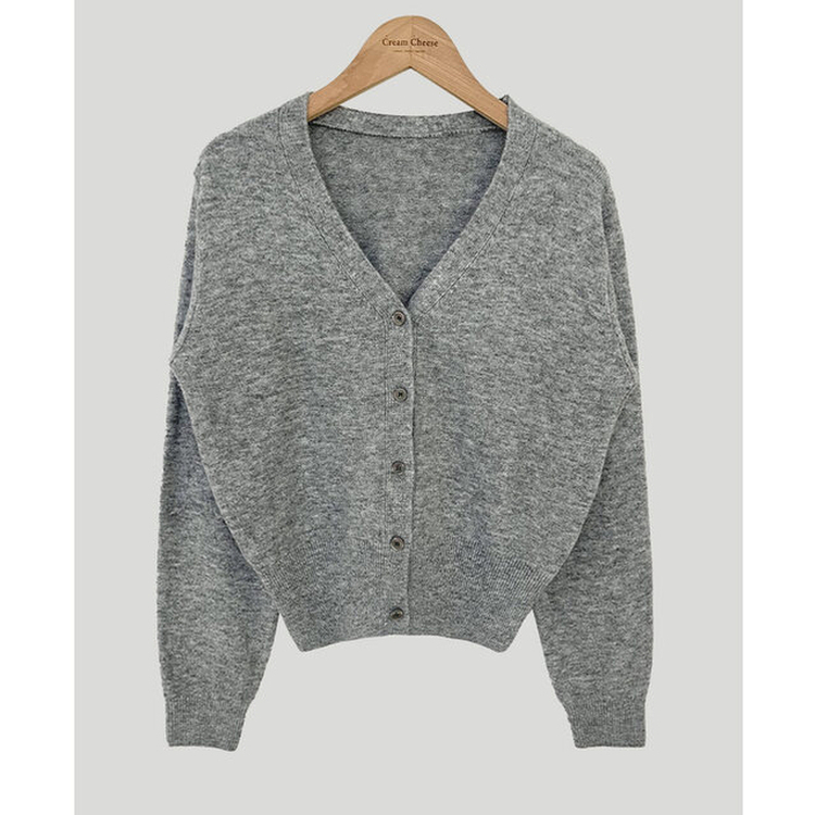カシウールVネックニットカーディガン(7color)
