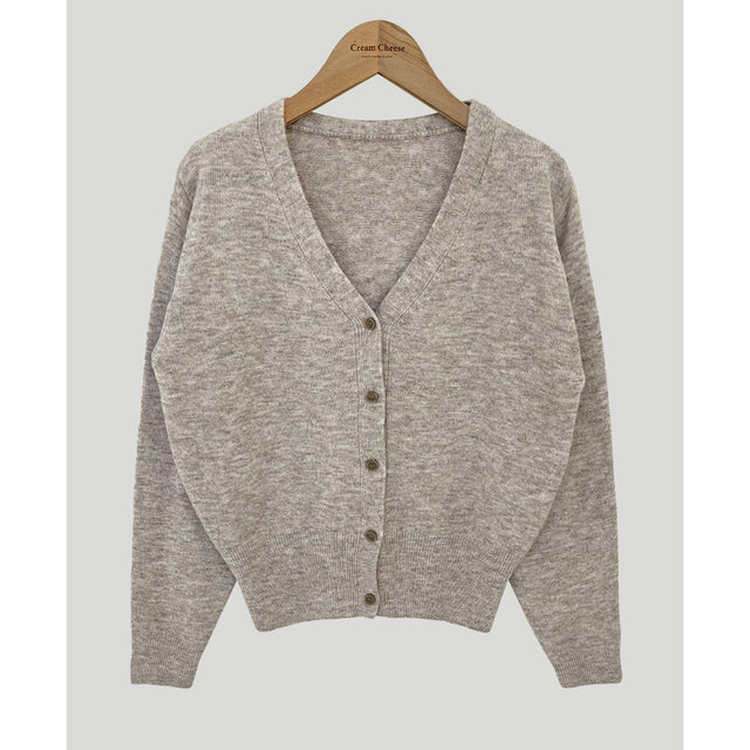 カシウールVネックニットカーディガン(7color)