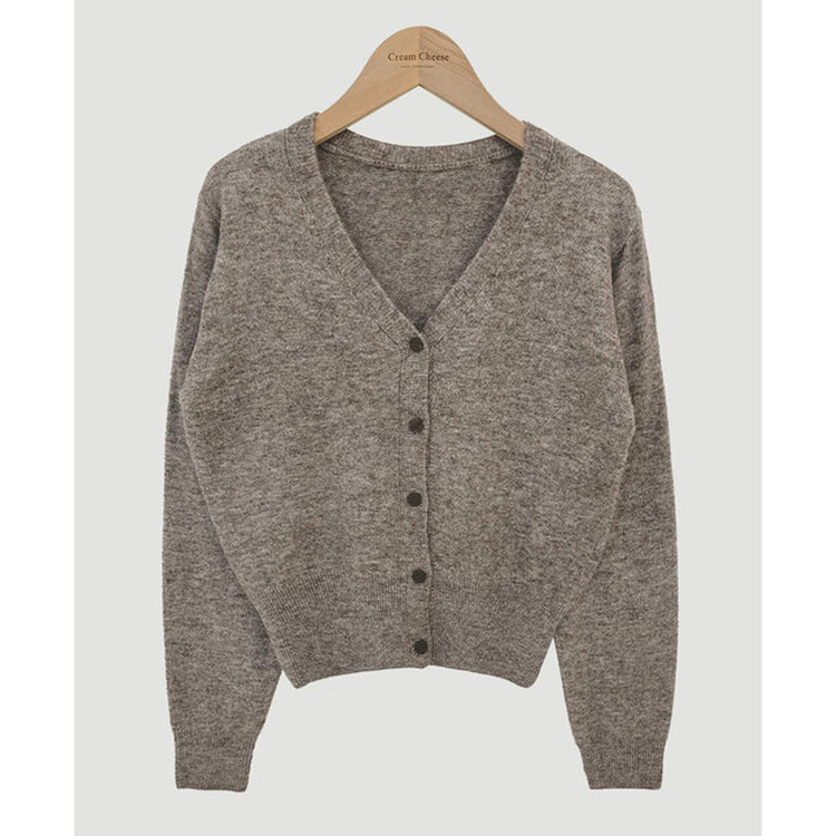 カシウールVネックニットカーディガン(7color)