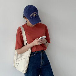 ベーシックオーバーフィット半袖Tシャツ(20color) BRICK