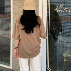 ベーシックオーバーフィット半袖Tシャツ(20color) DEEP BEIGE