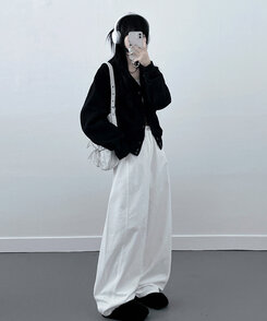 アバンフィットバンディングショートクロップジャンパージャケットカジュアル BLACK