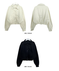 アバンフィットバンディングショートクロップジャンパージャケットカジュアル