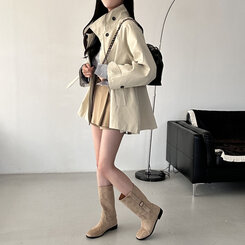 ハーフケープショートトレンチコート IVORY