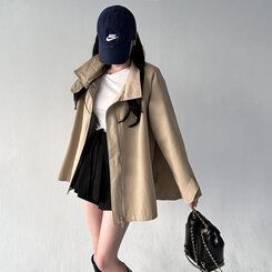 ハーフケープショートトレンチコート BEIGE