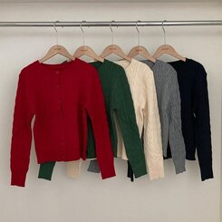 ケーブルニットカーディガン(5color)