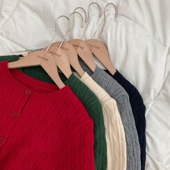 ケーブルニットカーディガン(5color)