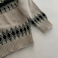 뉴트 노르딕 아가일 눈꽃 라운드 니트 4color