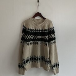 뉴트 노르딕 아가일 눈꽃 라운드 니트 4color