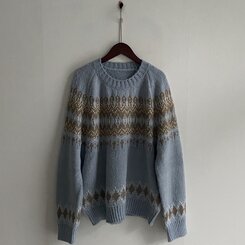 뉴트 노르딕 아가일 눈꽃 라운드 니트 4color