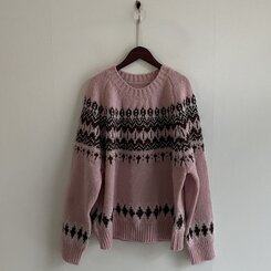 뉴트 노르딕 아가일 눈꽃 라운드 니트 4color