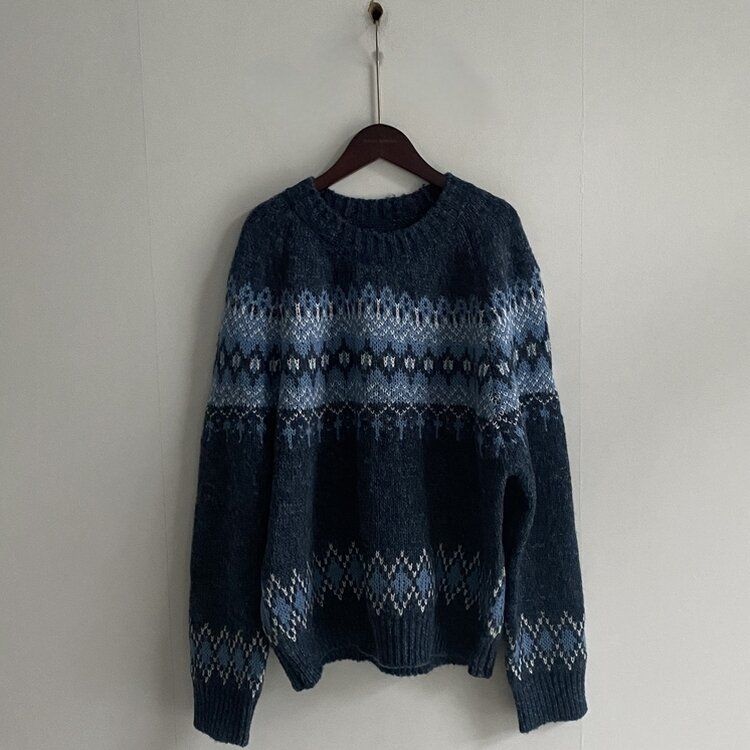 뉴트 노르딕 아가일 눈꽃 라운드 니트 4color