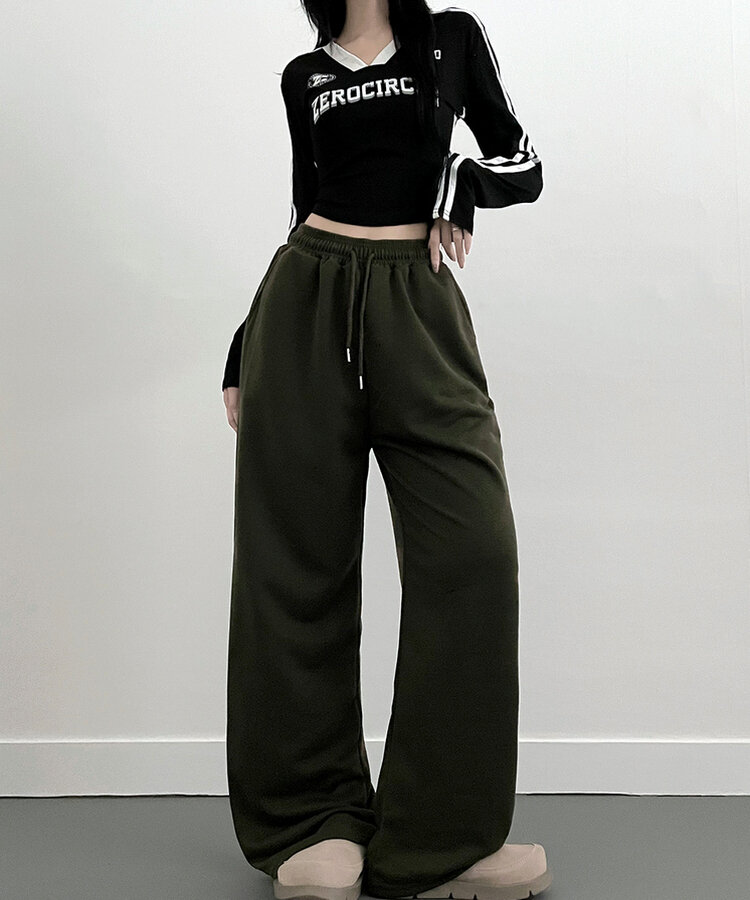 4계절용위즈트레이닝와이드밴딩롱팬츠 카키