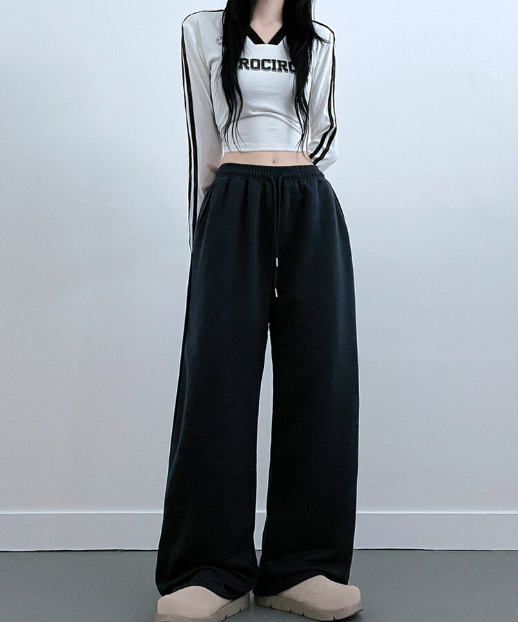 4계절용위즈트레이닝와이드밴딩롱팬츠 네이비