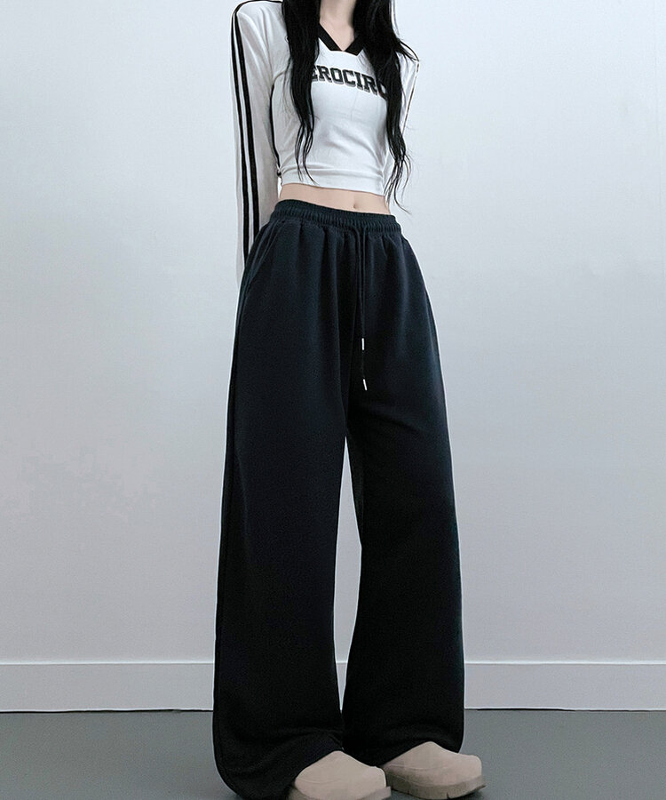 4계절용위즈트레이닝와이드밴딩롱팬츠 네이비