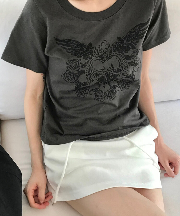 トレーニングコットンパンツインミニスカート WHITE