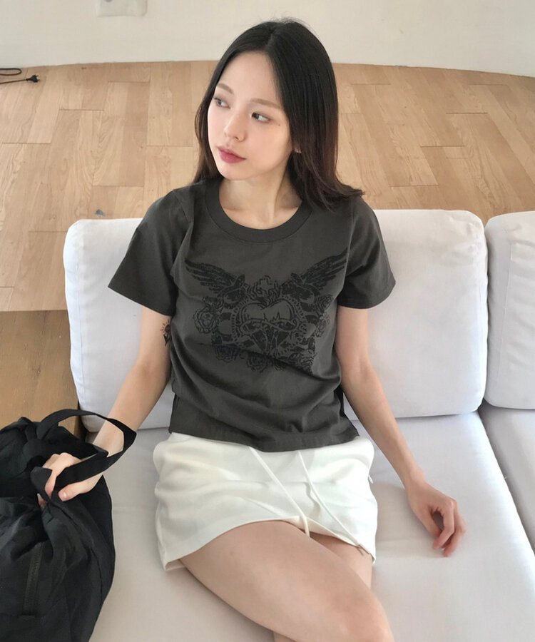 トレーニングコットンパンツインミニスカート WHITE