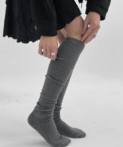 ケーブルニーソックス CHARCOAL
