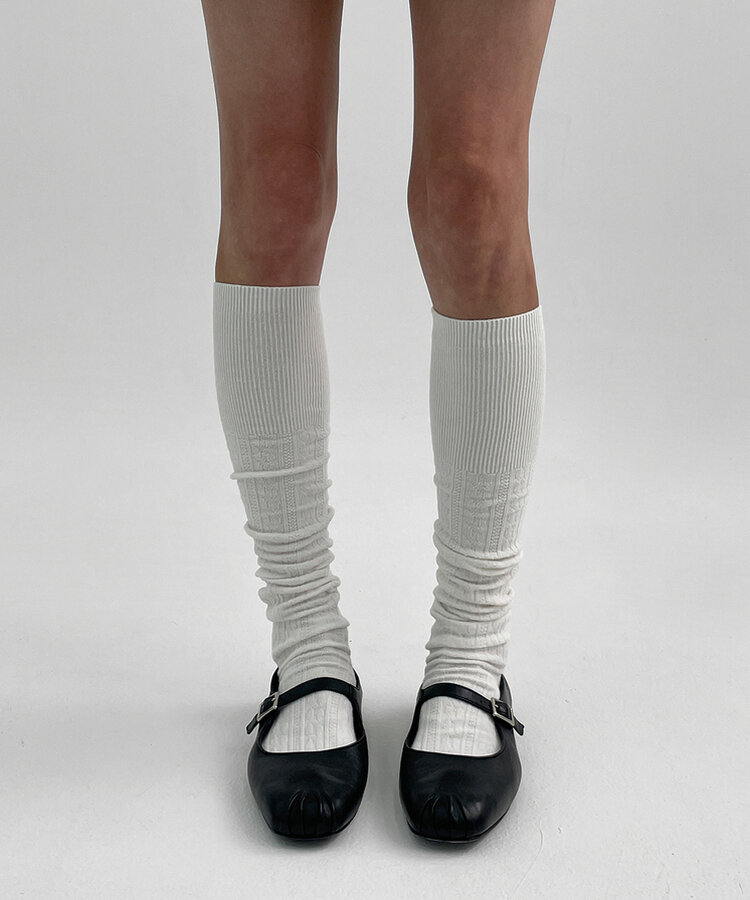 ケーブルニーソックス IVORY