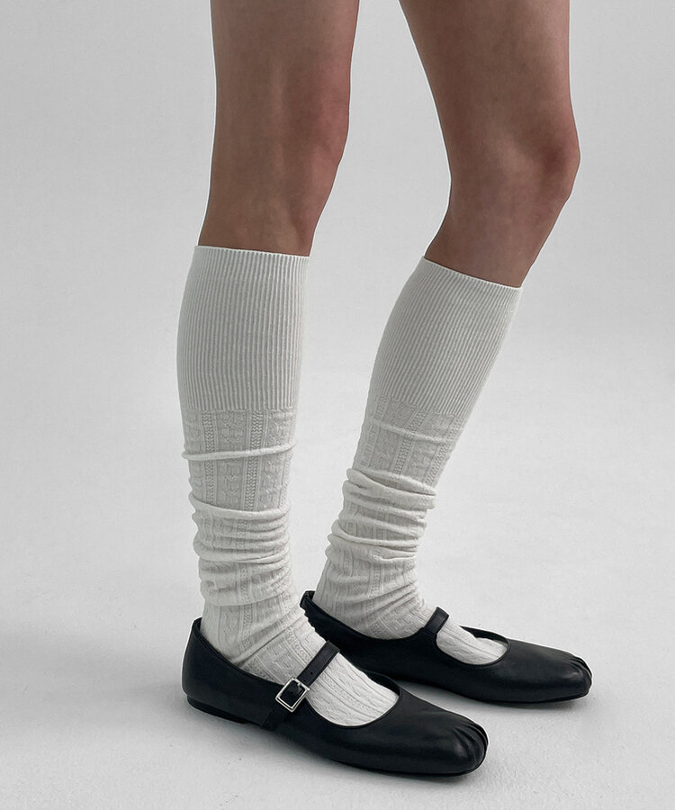 ケーブルニーソックス IVORY