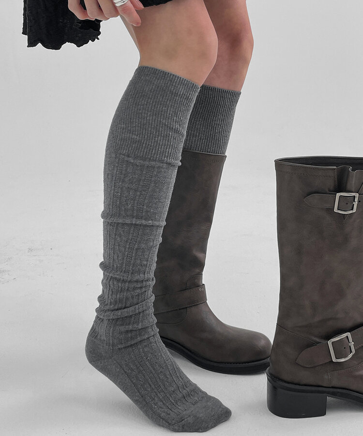 ケーブルニーソックス CHARCOAL