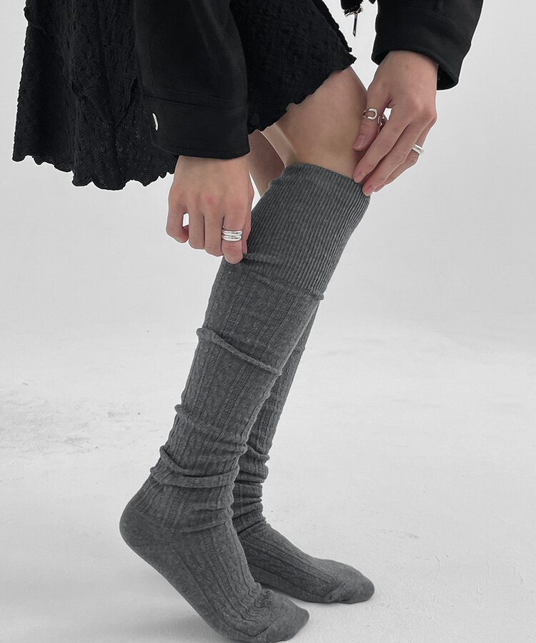 ケーブルニーソックス CHARCOAL