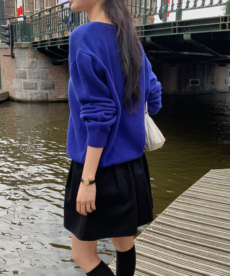 フェミニンシャーリングミニスカート BLACK