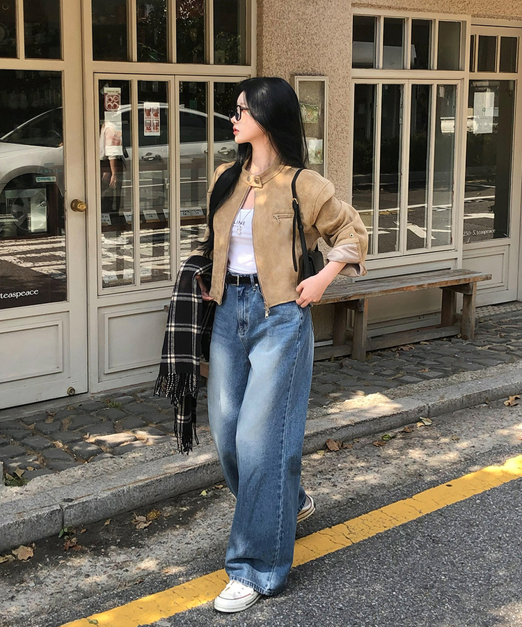 クロップルーズフィットジャケット BEIGE