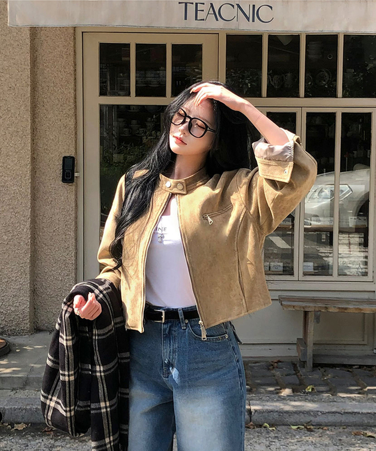 クロップルーズフィットジャケット BEIGE