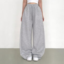 【丈別】ワイドピンタックバンディングパンツ GREY