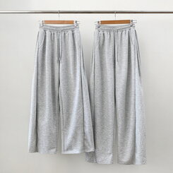 【丈別】ワイドピンタックバンディングパンツ