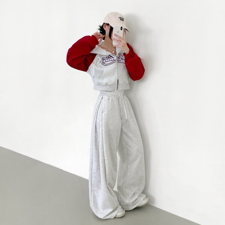 【丈別】ワイドピンタックバンディングパンツ MELANGE WHITE