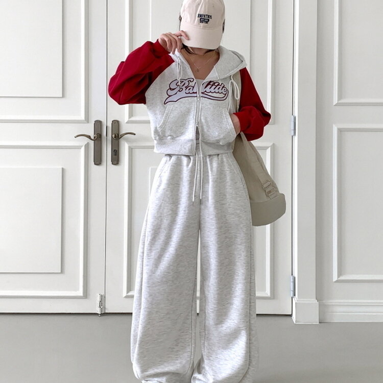 【丈別】ワイドピンタックバンディングパンツ MELANGE WHITE