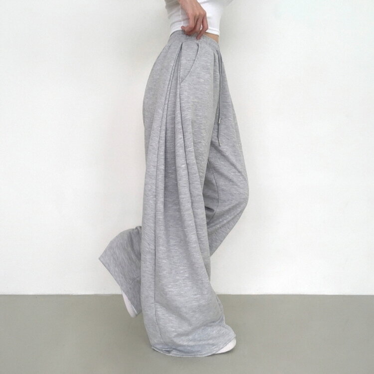 【丈別】ワイドピンタックバンディングパンツ GREY