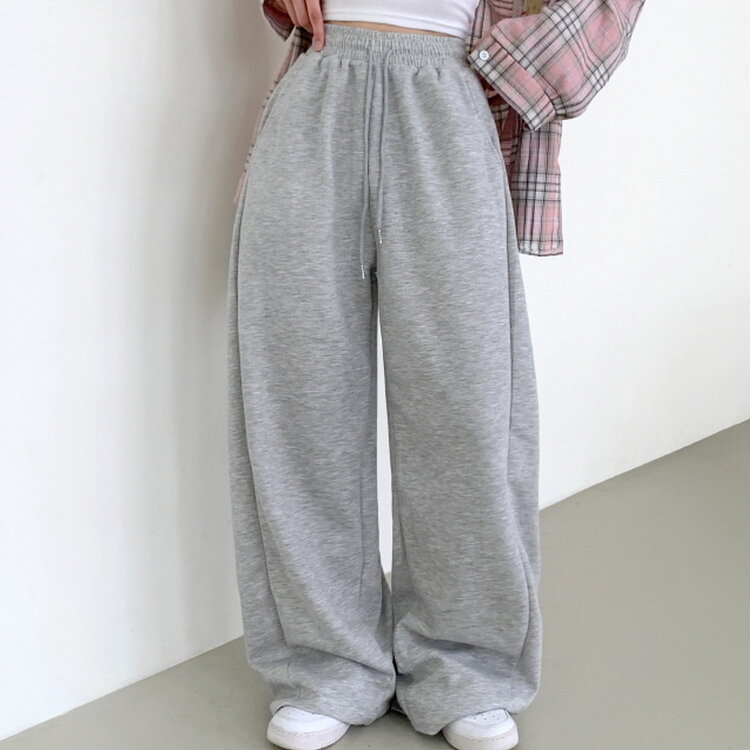 【丈別】ワイドピンタックバンディングパンツ GREY