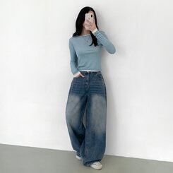 【丈別】ディープバルーンフィットヴィンテージデニム DARK DENIM