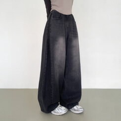 【丈別】ディープバルーンフィットヴィンテージデニム BLACK