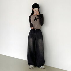 【丈別】ディープバルーンフィットヴィンテージデニム BLACK