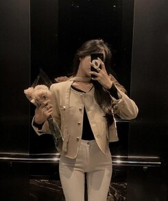 フェミニンラップ長袖ニット BLACK