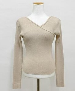 フェミニンラップ長袖ニット