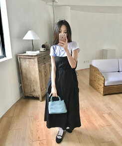 ベルベットフラットシューズ BLACK