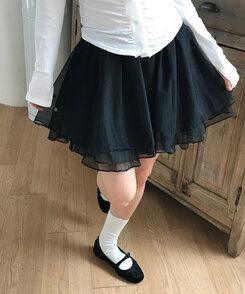 ベルベットフラットシューズ BLACK