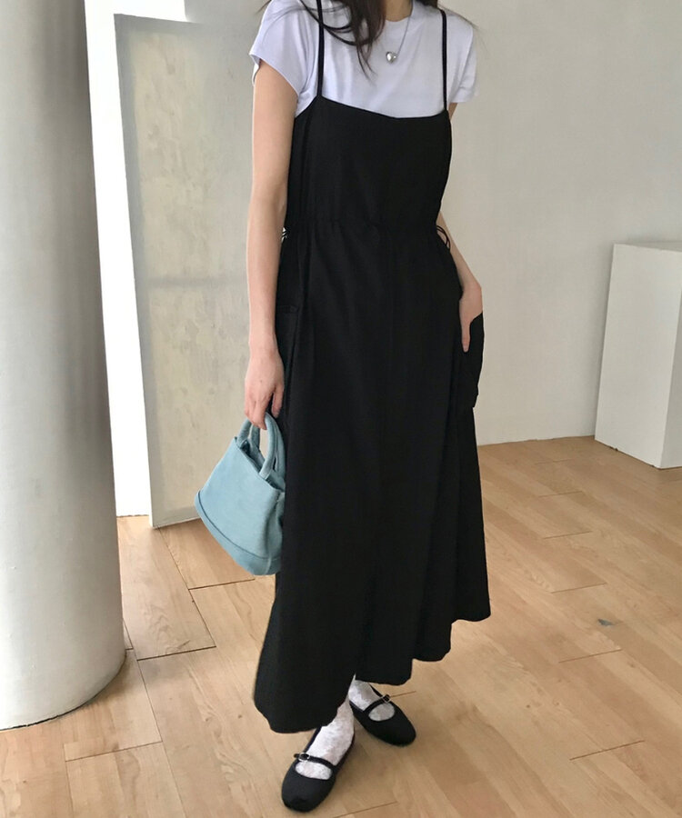 ベルベットフラットシューズ BLACK